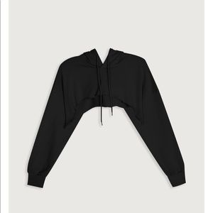 Extreme Cropped Hoodie Black